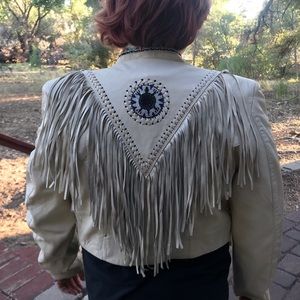 Sunriders western wear leather jacket, size small